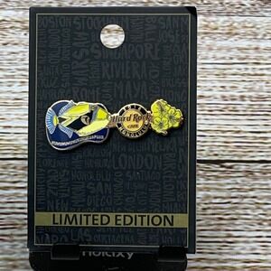 Hard Rock Cafe Honolulu 2018 State Fish Guitar HLU Limited Edition Pin New‎ Card